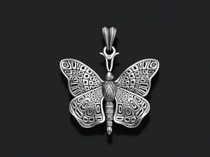Butterfly pendant 3D Print Model