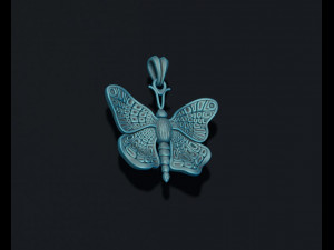 Butterfly pendant Modèles 3D en vedette