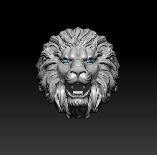Lion ring eye gem 3D 打印模型 .c4d .max .obj .3ds .fbx .stl .blend 