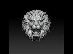 L&ouml;wen-Ring-Augen-Edelstein 3D Druckmodell