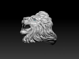 Lion ring eye gem 3D 打印模型