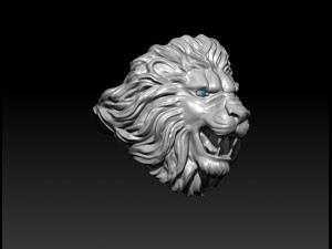 Lion ring eye gem 3D 打印模型