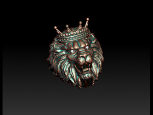 Lion crown ring eye gem Modelo de impresión 3D