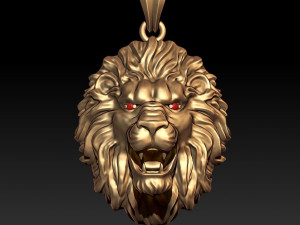 Lion pendant eye gem Modelo de impresión 3D