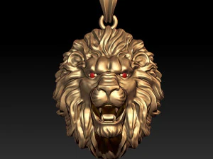 Gemme oeil pendentif lion Modèles 3D en vedette
