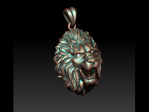 Lion pendant eye gem 3D Print Model
