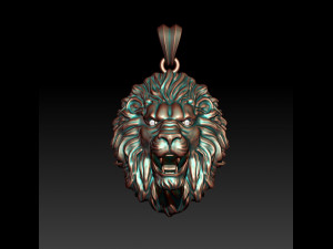Lion pendant eye gem 3D Print Model