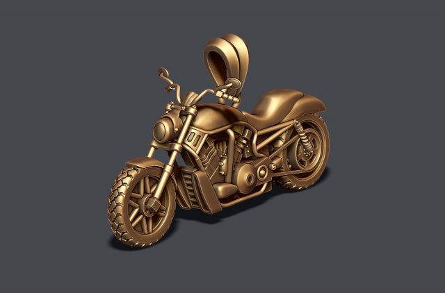 Motorcycle pendant 3d 3D Print Model .c4d .max .obj .3ds .fbx .stl .blend