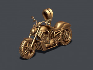 Motorcycle pendant 3d Model Cetak 3D