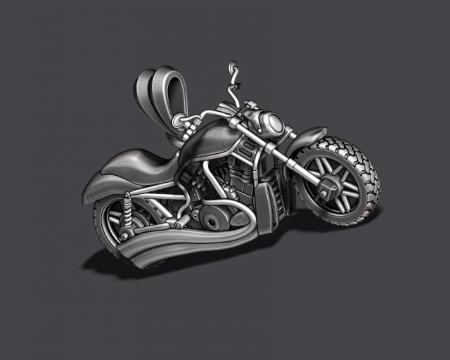 Motorcycle pendant 3d Modèles 3D en vedette .c4d .max .obj .3ds .fbx .stl .blend 