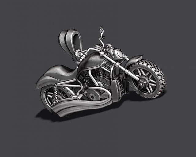 Motorcycle pendant 3d 3D Print Model .c4d .max .obj .3ds .fbx .stl .blend 