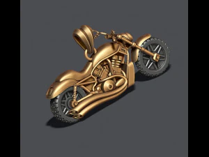 Motorcycle pendant 3d 3D Print Model