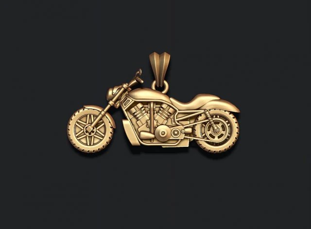 Motorcycle pendant basrelief 3D Print Model .c4d .max .obj .3ds .fbx .stl .blend 