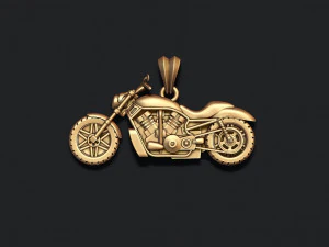 Motorcycle pendant basrelief 3D Print Model