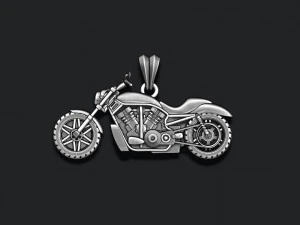 Motorcycle pendant basrelief 3D Print Model