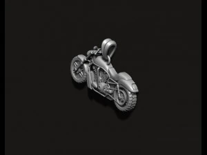 Motorcycle pendant basrelief 3D Print Model