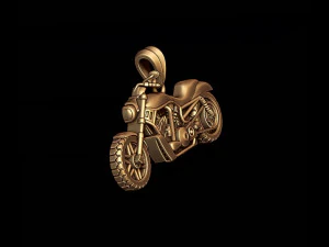 Motorcycle pendant basrelief 3D Print Model