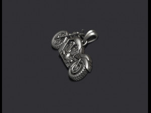 Motorcycle pendant basrelief Modèles 3D en vedette