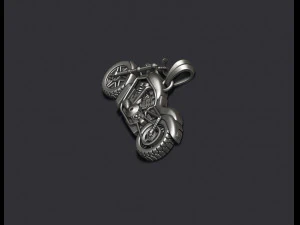 Motorcycle pendant basrelief 3D Print Model