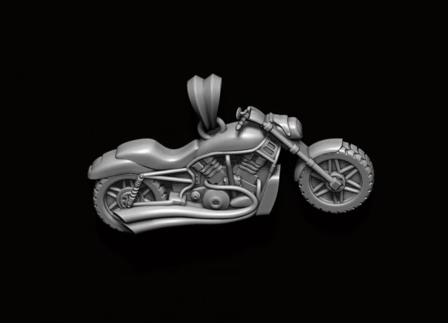 Motorcycle pendant basrelief 3D Print Model .c4d .max .obj .3ds .fbx .stl .blend