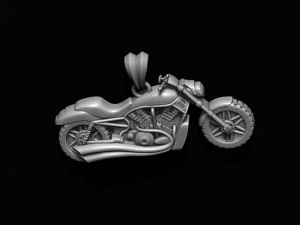Motorcycle pendant basrelief 3D Print Model