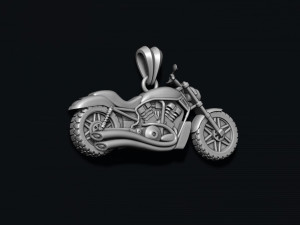 Motorcycle pendant basrelief 3D Print Model