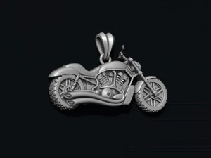 Motorcycle pendant basrelief 3D Print Model
