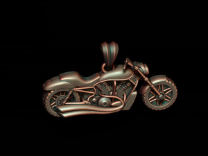 Motorcycle pendant basrelief 3D Print Model
