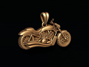 Motorcycle pendant basrelief 3D Print Model