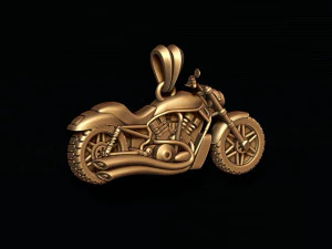 Motorcycle pendant basrelief 3D Print Model