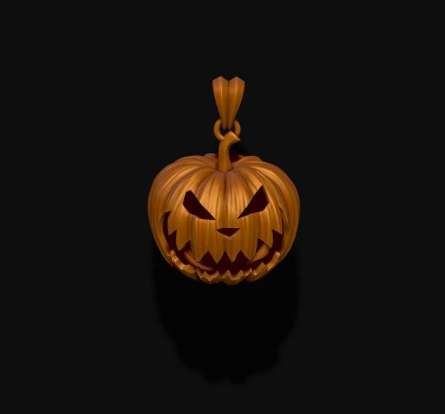 Halloween pumpkin pendant 3D Print Model .c4d .max .obj .3ds .fbx .stl .blend