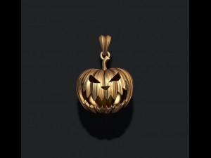 Halloween pumpkin pendant 3D Print Model