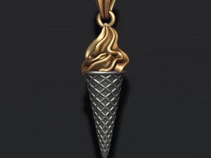 Ice cream pendant 3d 3d print model 3D प्रिंट मॉडल