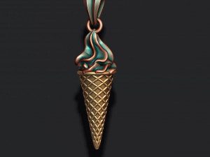 Ice cream pendant 3d 3d print model 3D Print Model