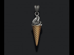 Ice cream pendant 3d 3d print model 3D Print Model