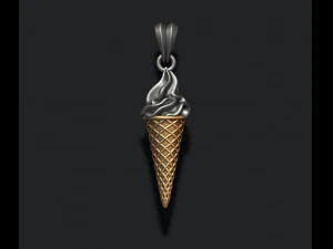 Ice cream pendant 3d 3d print model 3D Print Model