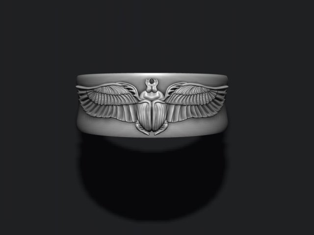 Egyptian scarab ring Modelo de impresión 3D .c4d .max .obj .3ds .fbx .stl .blend 