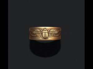 Egyptian scarab ring Modelo de impresión 3D