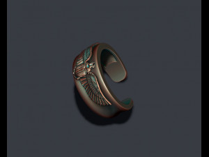 Egyptian scarab ring Modelo de impresión 3D