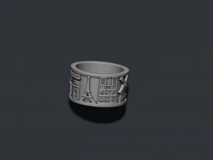 France ring 3D Print Model
