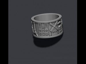 France ring 3Dプリントモデル