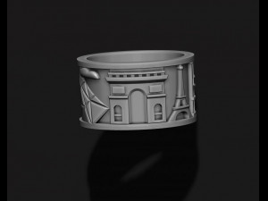 France ring 3Dプリントモデル