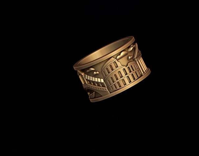 Italy ring 3Dプリントモデル .c4d .max .obj .3ds .fbx .stl .blend 
