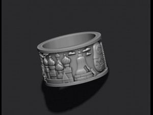 Russia ring Modelo de Impressão 3D