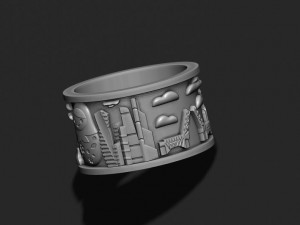 Russia ring Modelo de Impressão 3D