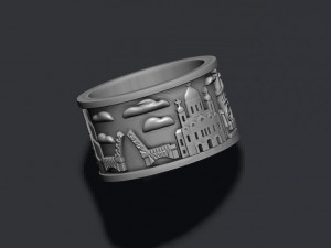 Russia ring Modelo de Impressão 3D