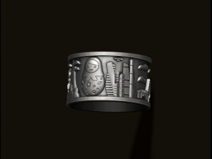 Russia ring Modelo de Impressão 3D