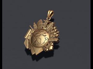 Traveller travel pendant 3Dプリントモデル