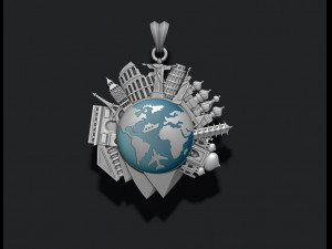 Traveller travel pendant 3D Print Model