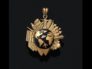 Traveller travel pendant 3Dプリントモデル